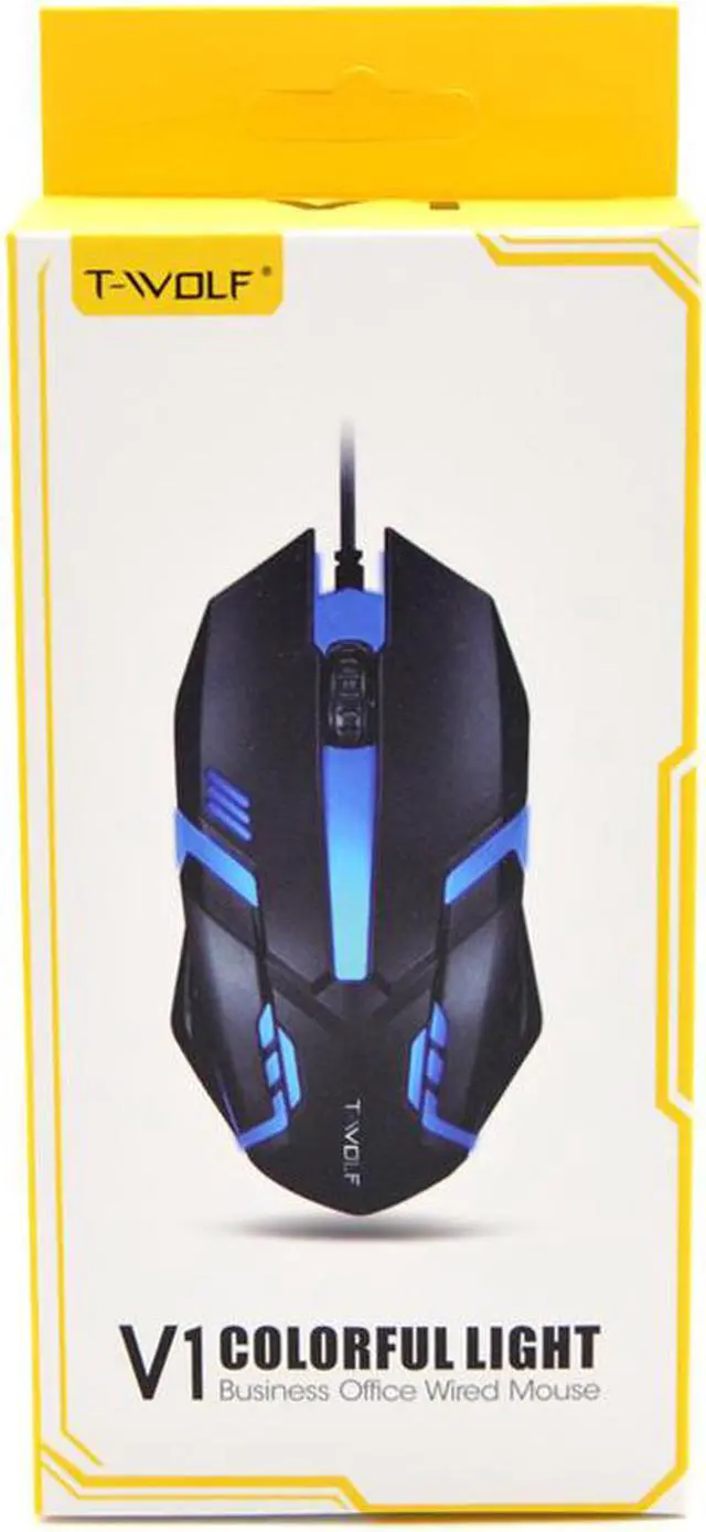 Alt view image 3 of 5 - USB 2.0 Wired Optical Mouse Home Office Business Notebook Desktop Computer Flat Gaming mouse  Brand T-WOLF