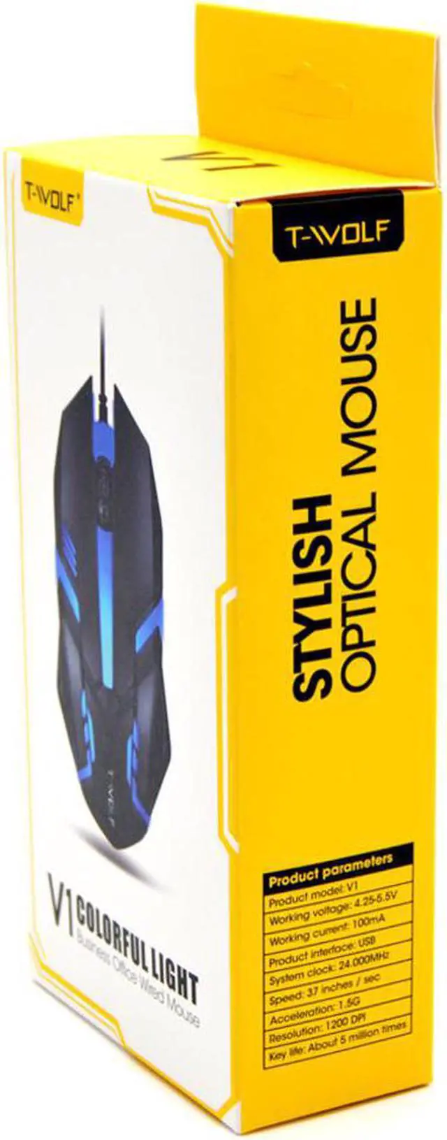Alt view image 4 of 5 - USB 2.0 Wired Optical Mouse Home Office Business Notebook Desktop Computer Flat Gaming mouse  Brand T-WOLF
