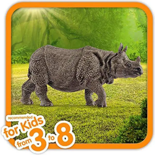 Alt view image 2 of 5 - SCHLEICH Wild Life, Animal Figurine, Animal Toys for Boys and Girls 3-8 Years Old, Indian Rhinoceros