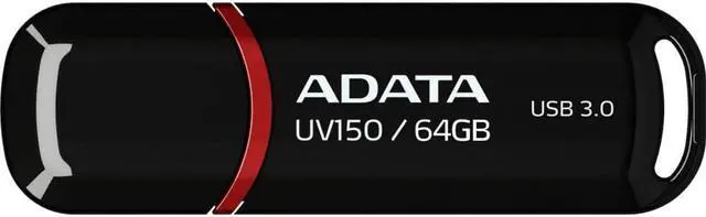 Main image of ADATA USB Memory 64GB USB3.0 with Cap Black AUV150-64G-RBK