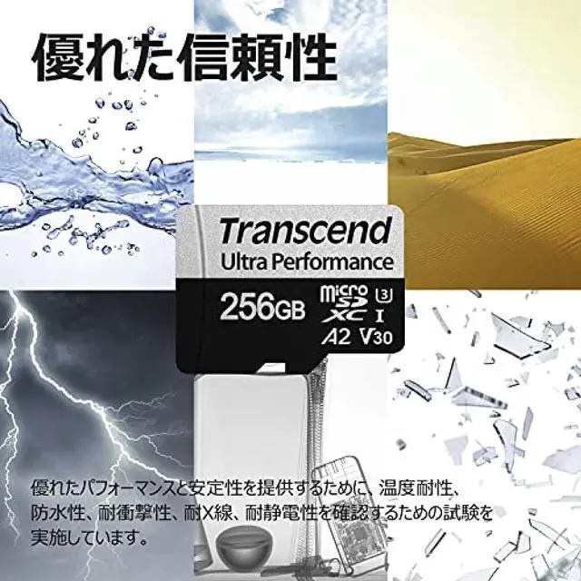 Alt view image 11 of 20 - transcend 256gb microsdxc 340s high performance memory card uhs- i, u3, v30, a2, 4k, full hd - ts256gusd340s