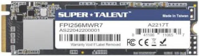 Alt view image 4 of 9 - Super Talent Super Talent Internal SSD 256GB PCIe Gen3x4 NVMe M.2 Up to 3000MB/s FPI256MWR7 Domestic Product