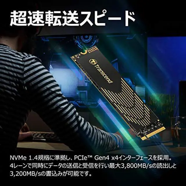 Alt view image 10 of 16 - 500GB Transcend M.2 2280 PCIe Gen4 x4 NVMe SSD 240S