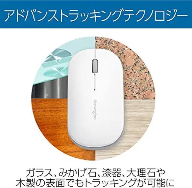 Alt view image 3 of 7 - Kensington Kensington SureTrack(TM) Dual Wireless Mouse White K75353JP