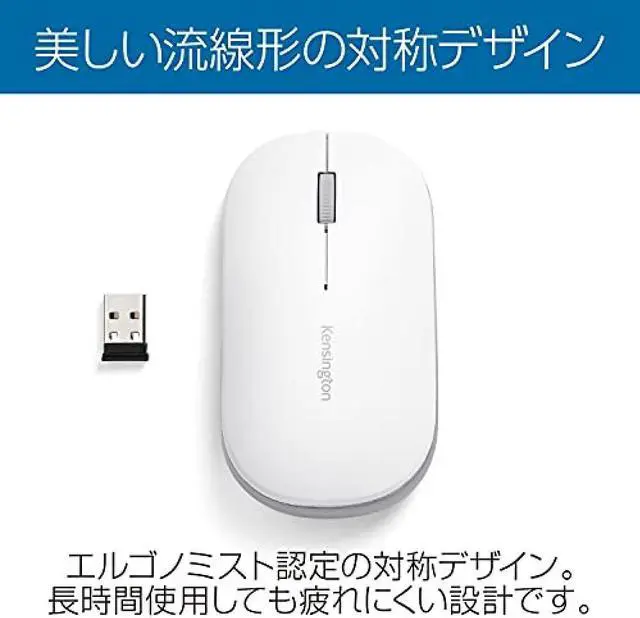 Alt view image 6 of 7 - Kensington Kensington SureTrack(TM) Dual Wireless Mouse White K75353JP