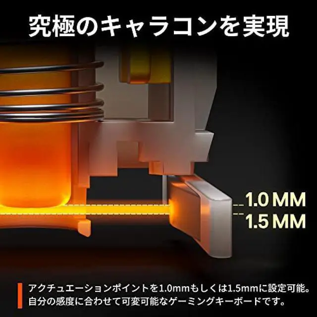 Alt view image 3 of 6 - Steelseries Gaming Keyboard Mini Size Apex 9 Mini US Wired English Layout OptiPoint Optical Switch Equipped Actuation Point Variable Heavy Duty 64837