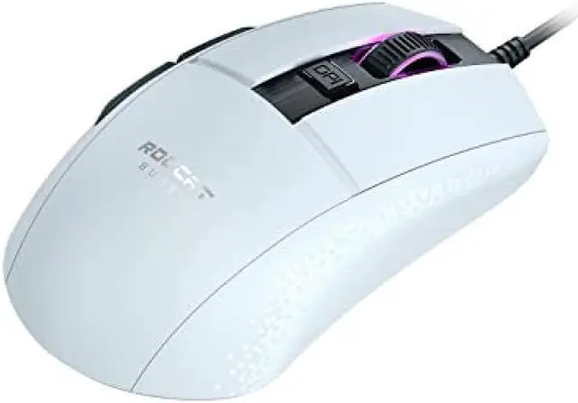 Alt view image 3 of 7 - ROCCAT Burst Core Ultralight Optical Core Gaming Mouse White Simple Package Brown Box Only (Lightweight 68g, Titan Switch Optical, Optical PixArt PMW3330 8500dpi, Internal Honeycomb Structure, Side Bu