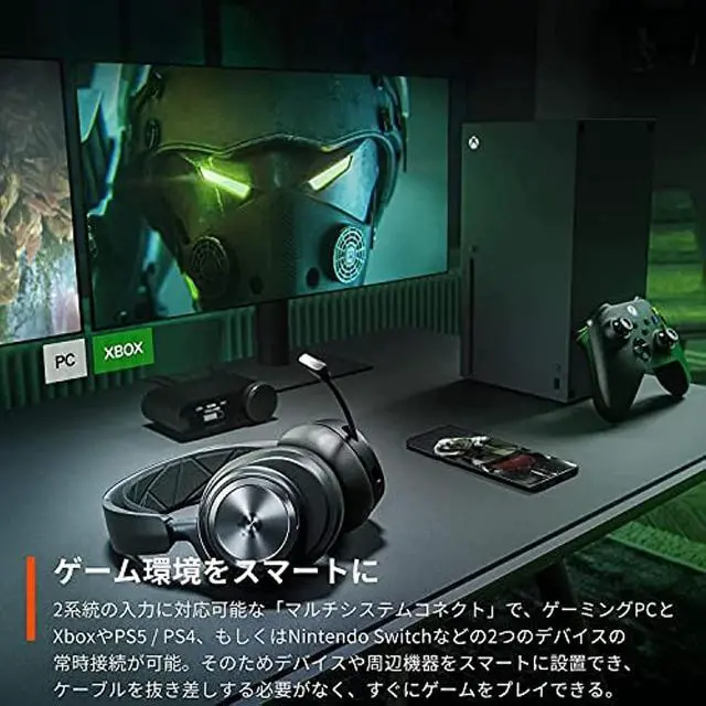 Alt view image 4 of 5 - SteelSeries Gaming Headphones Arctis Nova Pro Wireless X Wireless Wireless XBOX Sealed High Resolution Active Noise Canceling Hi-Fi Sound 61521 Black Adjustable