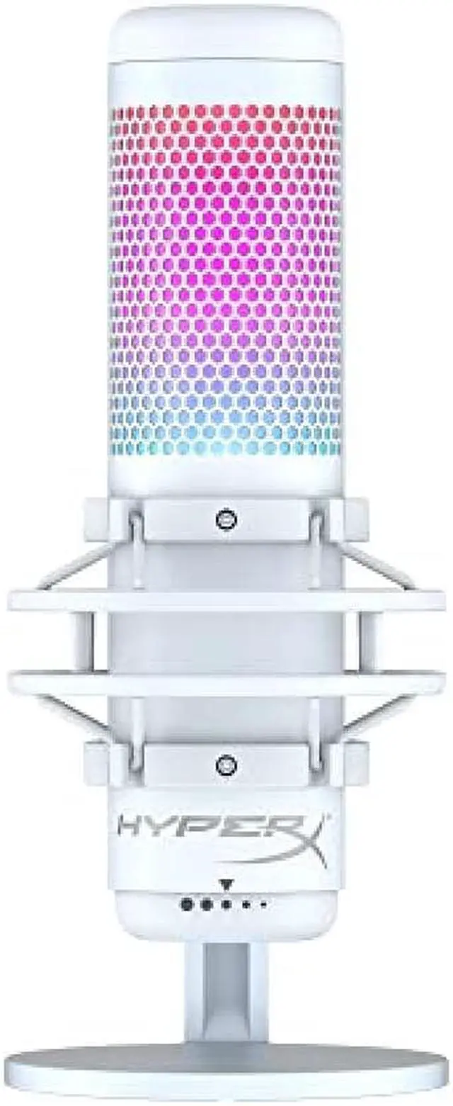 Alt view image 8 of 13 - HyperX QuadCast S - USB Microphone (White-Grey) - RGB Lighting