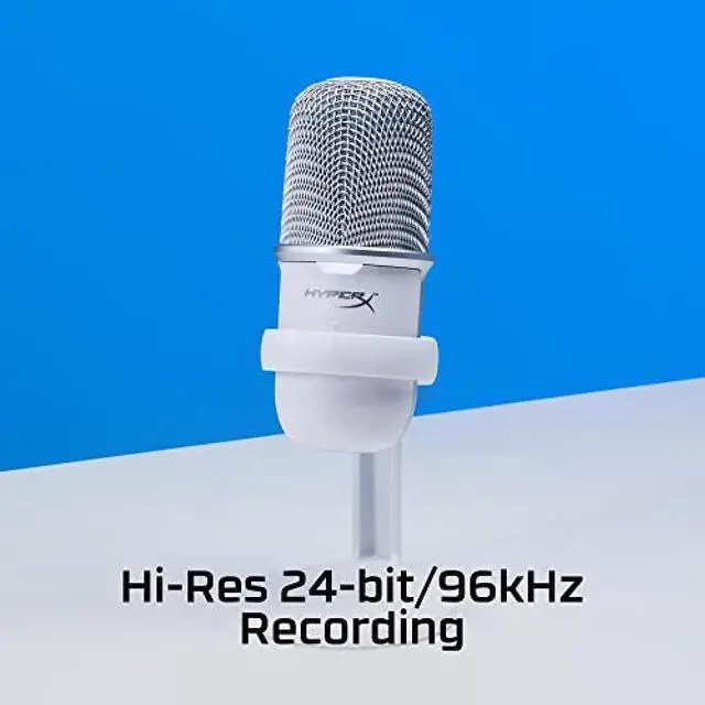 Alt view image 3 of 20 - HyperX SoloCast USB Standalone Microphone White Telework / Streamer / Content Creator / For Gamers / PC, PS4, PS5 Usable Manufacturer 519T2AA