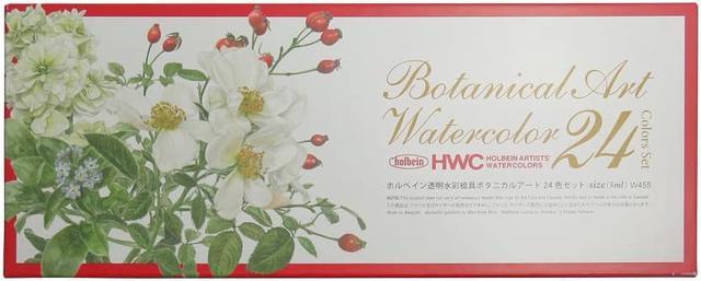 HOLBEIN Transparent Watercolor Paint Botanical Art Set of 24 5ml Tubes  003455