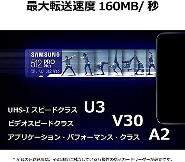 Alt view image 2 of 7 - Samsung PRO Plus Micro SD Card 128GB microSDXC UHS-I U3 MB-MD128KA / EC Domestic product