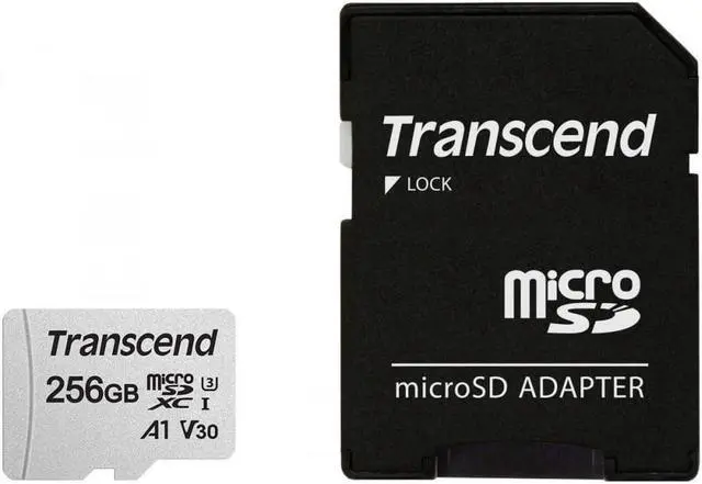Alt view image 6 of 14 - Transcend 256GB 300S microSDXC CL10 V30 A1 Memory Card with SD Adapter