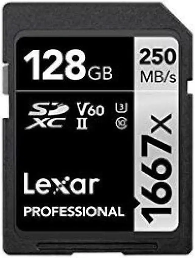 Main image of Original Lexar 1667x V60 250MB/s Flash Memory sd cards 64gb 128GB UHS-II U3 Card high speed 256GB SDXC For 3D 4K HD video (128GB)