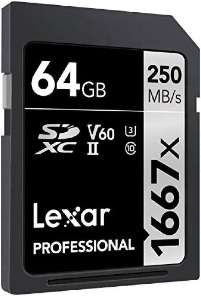 Alt view image 3 of 9 - Original Lexar 1667x V60 250MB/s Flash Memory sd cards 64gb 128GB UHS-II U3 Card high speed 256GB SDXC For 3D 4K HD video (64GB)