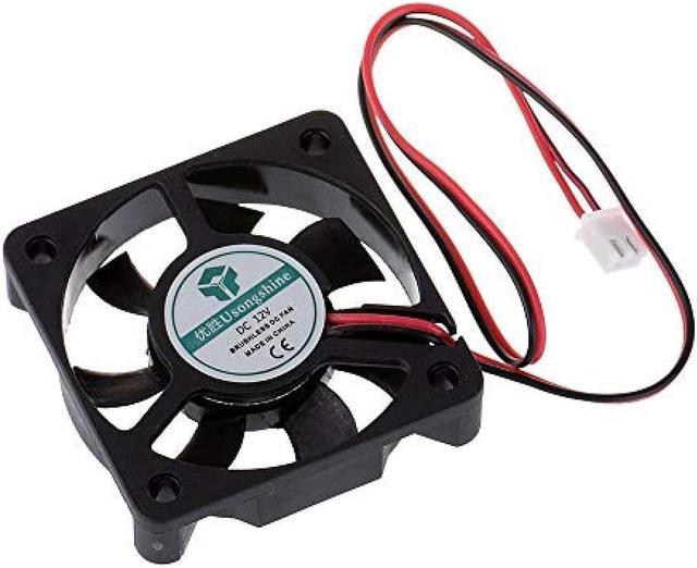 Anmbest 2-piece set 5010 Silent brushless cooling fan 2-pin brushless 5CM  fan DC12V 0.1A 50mmx50mmx10mm Cool 3D printer parts PC case CPU cooler