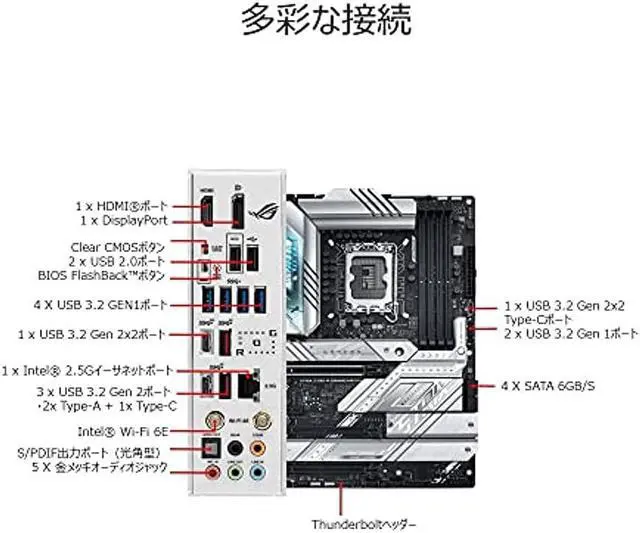 Alt view image 5 of 6 - ASUS INTEL 13.12th Generation CPU Compatible ATX Motherboard Z790 with ROG STRIX Z790-A GAMING WIFI D4 / Domestic Product