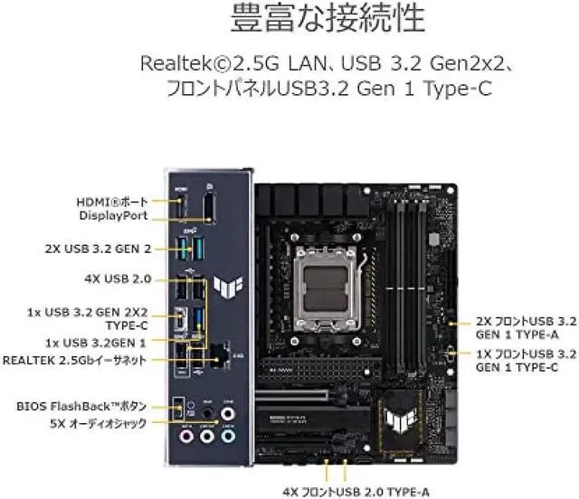 Alt view image 6 of 7 - ASUS AMD Ryzen 7000 Series AM5 with AMD B650 MicroATX Motherboard TUF GAMING B650M-PLUS/Domestic Product