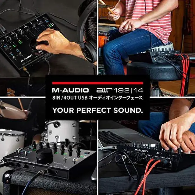 Alt view image 2 of 14 - M-Audio USB / USB-C compatible 8 in / 4 out Audio Interface / MIDI Interface: ProTools First / Ableton Live Lite / Eleven Lite/Avid Effects Collection/AIR Music Tech effects & software sound source in