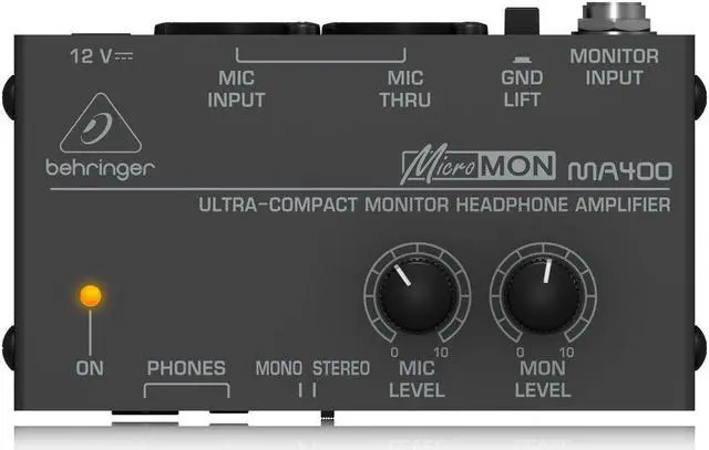 Alt view image 7 of 7 - Behringer 1ch monitor headphone amplifier MA400 MICROMON