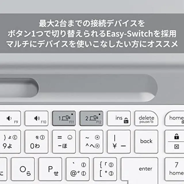 Alt view image 5 of 6 - Logitech Quiet Bluetooth Wireless Keyboard K580OW Off-White Ultra-Thin Compact Unifying Numeric Keypad Wireless Windows Mac iPad iOS Android Chrome Surface K580