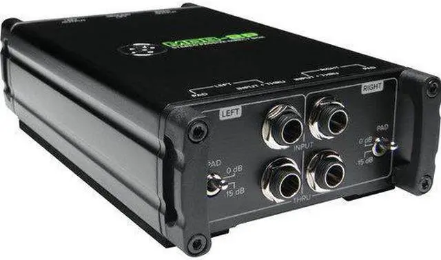 Alt view image 16 of 20 - Mackie MDB-2P M-Series Passive Stereo Direct Box