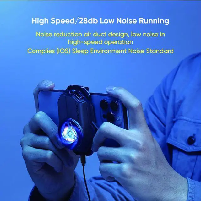 Alt view image 5 of 6 - Original Nubia RedMagic 7 Pro / 7S Pro Turbo Cooler Gaming Phone Fan Cooler Support APP Control ICE Dock Suitable widt 70-82mm Silver