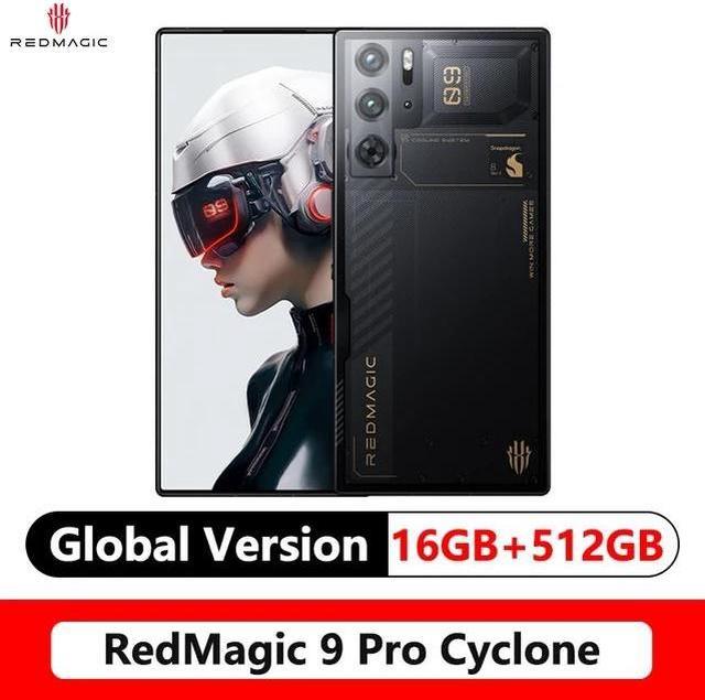 RedMagic 9 Pro 16GB 512GB Cyclone 5G Phone 6.8 Q9+ Full Flat FHD+ Red  Magic Gaming Phone Snapdragon 8 Gen 3 6500mAh 80W Charge 50MP NFC
