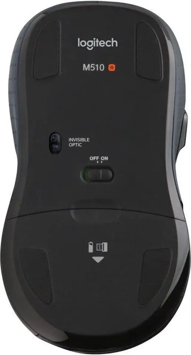 Alt view image 4 of 5 - New Logitech M510 Wireless Laser Mouse for PC/MAC with Unifying Receiver - Gray