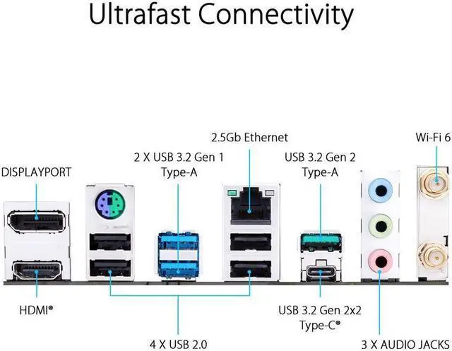 Alt view image 3 of 5 - ASUS Prime Z790-P WiFi D4 LGA 1700(Intel 14th & 13th & 12th Gen) ATX motherboard (PCIe 5.0,DDR4,14+1DrMOS,3x M.2, WiFi 6,Bluetooth v5.2,2.5Gb LAN, front panel USB 3.2 Gen 2 USB Type-C,Thunderbolt 4