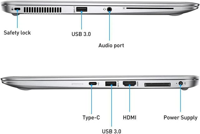 Alt view image 6 of 9 - HP EliteBook Folio 1040 G3 Business Laptop, Intel Core i5-6300U 16GB DDR4 256GB SSD - 14" QHD Backlit keyboard, Fingerprint, HDMI, Windows 10 Pro, Grade A