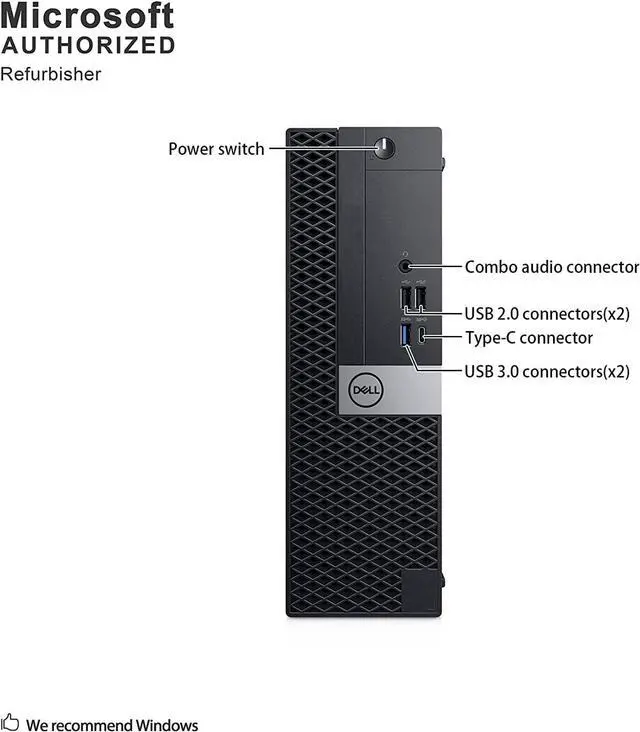 Alt view image 5 of 7 - Dell Optiplex 7050 SFF Desktop PC, Intel core i7-7700 4-Cores 3.60GHz 32GB DDR4 RAM, 1TB SSD, WiFi BT HDMI, Duel Monitor Support, Windows 10 Pro