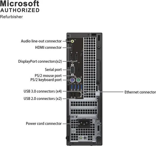 Alt view image 6 of 7 - Dell Optiplex 7050 SFF Desktop PC, Intel core i7-7700 4-Cores 3.60GHz 32GB DDR4 RAM, 1TB SSD, WiFi BT HDMI, Duel Monitor Support, Windows 10 Pro