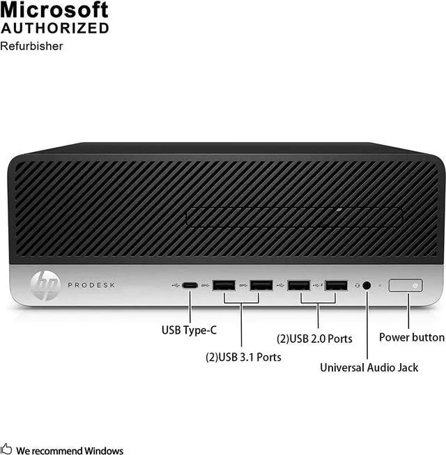Alt view image 5 of 7 - HP ProDesk 600 G3 Small Form Factor PC, Intel Core Quad i5-6500 up to 3.60GHz, 16GB DDR4, 1TB SSD, WiFi, BT 4.0, VGA, DP, Win 10 Pro 64-Multi-Language Support English/Spanish/French