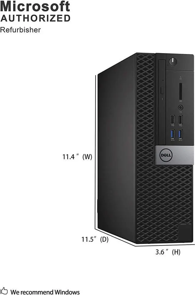 Alt view image 5 of 6 - DELL 5040 SFF Grade A Desktop Computer, Intel Quad Core i7-6700 (3.40GHz), 16 GB DDR4 RAM, 512 GB M.2 SSD, Intel HD Graphics 530, Wi-Fi, Bluetooth, Windows 10 Pro 64 Bit English/Spanish/French