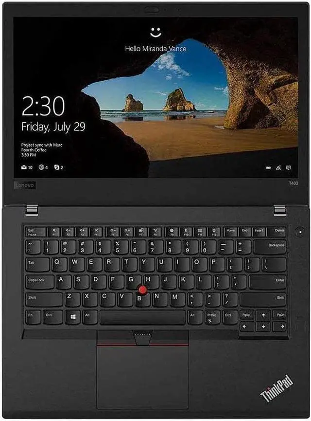 Alt view image 9 of 14 - Lenovo Thinkpad Series T480 T490 14" FHD 1920 x 1080 Non-Touch Ultrabook - 8th Gen Intel QUAD Core i5 1.6GHz 16 GB RAM DDR4 512 GB SSD, Wi-Fi, Bluetooth, Webcam Windows 10 Pro