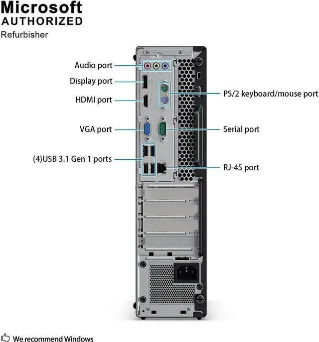 Alt view image 4 of 7 - Lenovo ThinkCentre M910S SFF Grade A Desktop, Intel Quad Core i5-6500 Professor, 3.6 GHz up to 4.2GHz, 16GB RAM, 1TB SSD, Wired Keyboard and Mouse, Wi-Fi, Bluetooth, DP, VGA, Windows 10 Pro 64 bit