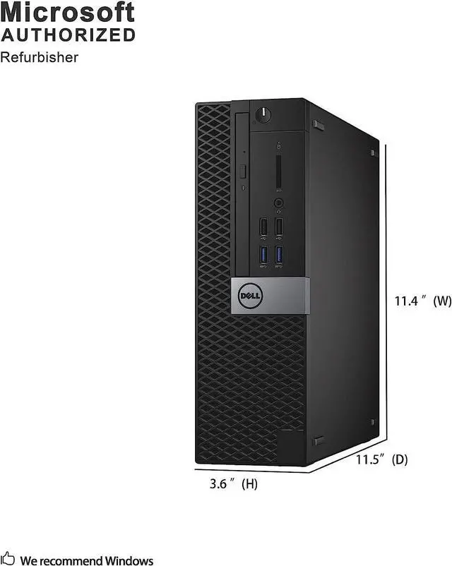 Alt view image 3 of 7 - Dell Optiplex 3040 SFF Grade A Desktop Computer, Intel Quad Core i5 6500, 3.6 GHz up to 4.2GHz, 16GB  DDR4 RAM, 512 GB Solid State Drive, WiFi, Bluetooth, Windows 10 Pro 64 Bit English/Spanish/French