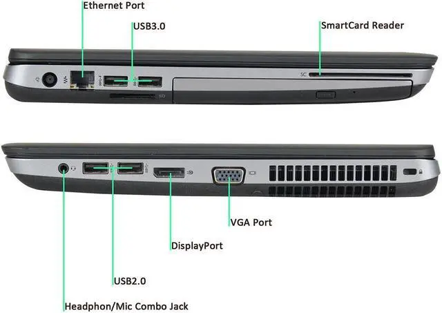 Alt view image 7 of 7 - HP ProBook 640 G1 14" Laptop , Intel Core i5 4th Gen, 8G RAM, 128GB SSD, Windows 10 Pro , WiFi