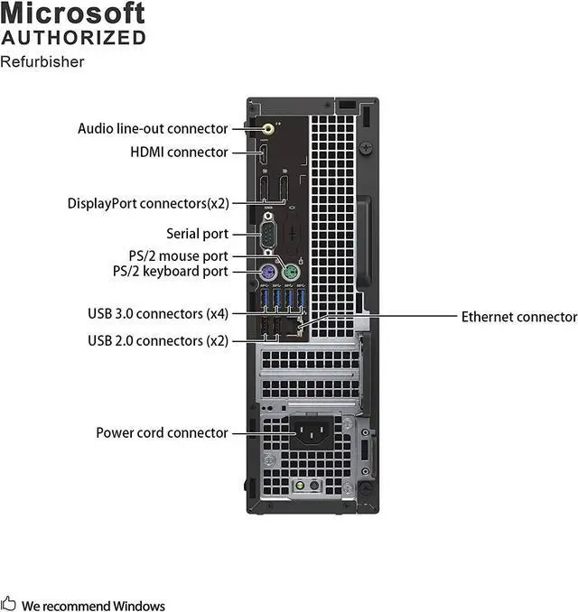 Alt view image 9 of 10 - Dell OptiPlex 5050 SFF PC - Intel Core i5 7500 6th Gen 3.40 GHz 16GB 256GB SSD DVD-RW Windows 10 Pro 64-Bit