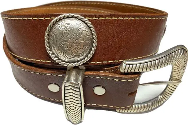 Alt view image 3 of 7 - Toxic Jungle 2 Pieces 1-1/2 Inch (38mm) Western Classic Concho, Leathercraft Embellishment, Leather Decor, Screw Back for Mounting on Your Belt, Saddle Blanket, Hats, Wallet, Antiqued Silver