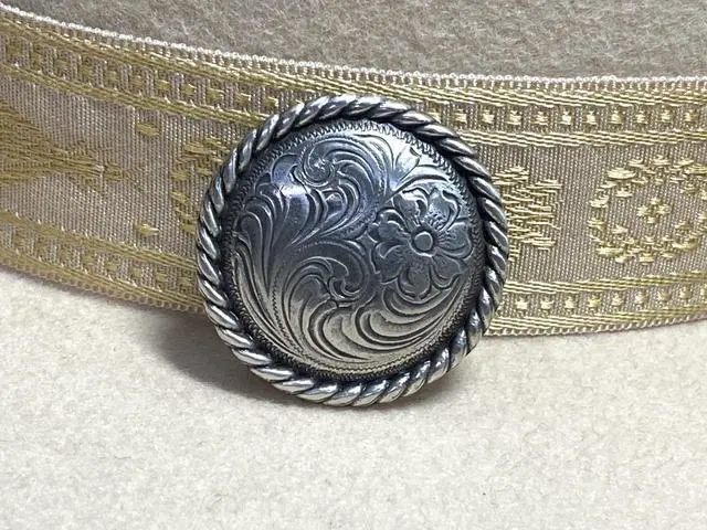 Alt view image 4 of 7 - Toxic Jungle 2 Pieces 1-1/2 Inch (38mm) Western Classic Concho, Leathercraft Embellishment, Leather Decor, Screw Back for Mounting on Your Belt, Saddle Blanket, Hats, Wallet, Antiqued Silver