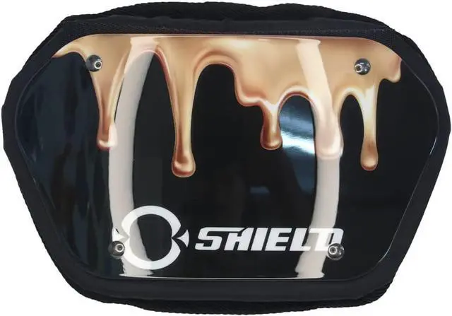 Alt view image 2 of 4 - O Shield DRIPPING GOLD Football Back Plate, Lower Back Pads for Football Players, Rear Protector, Youth Fit
