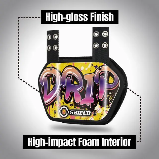 Alt view image 3 of 6 - O Shield DRIP Football Back Plate, Lower Back Pads for Football Players, Rear Protector, Universal Fit - Youth