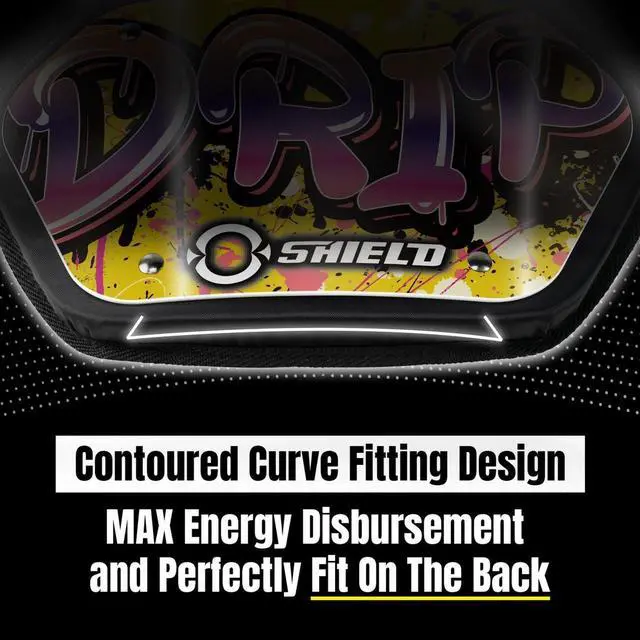 Alt view image 4 of 6 - O Shield DRIP Football Back Plate, Lower Back Pads for Football Players, Rear Protector, Universal Fit - Youth
