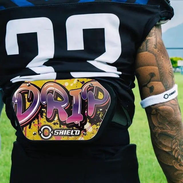Alt view image 6 of 6 - O Shield DRIP Football Back Plate, Lower Back Pads for Football Players, Rear Protector, Universal Fit - Youth