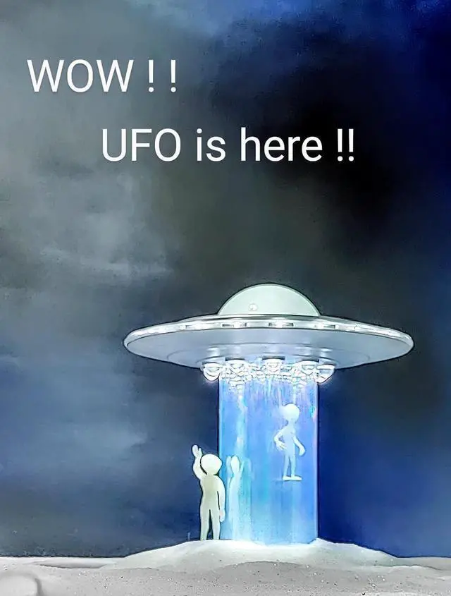 Alt view image 3 of 5 - WAN TAI Alien UFO Table Touch Lamp LED Alien Abduction Cool Unique Holographic Décor Color Changing Futuristic Gift Space Lover Figure Statue Bedroom Living Room Display Exhibit (Galaxy I)