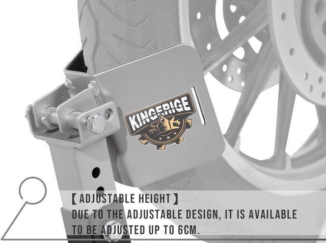 Alt view image 2 of 6 - KINGERIGE Adjustable Motorcycle Wheel Chock for Trailer, Heavy Duty Upfront Wheel Motorcycle Chock, Front Wheel Motorbike Trailer Wheel Chock, Front Wheel Motorcycle Wheel Chock, 16" to 21"
