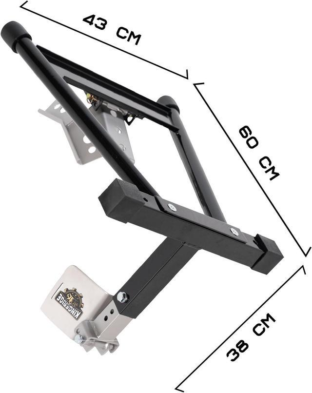 Alt view image 6 of 6 - KINGERIGE Adjustable Motorcycle Wheel Chock for Trailer, Heavy Duty Upfront Wheel Motorcycle Chock, Front Wheel Motorbike Trailer Wheel Chock, Front Wheel Motorcycle Wheel Chock, 16" to 21"