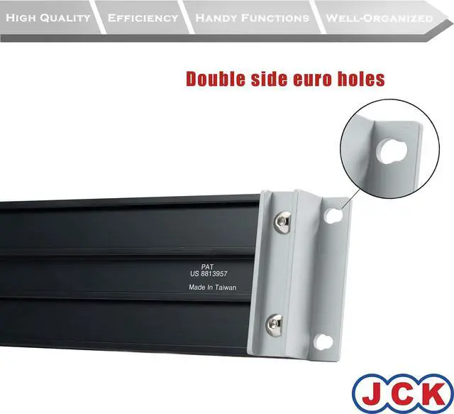 Alt view image 7 of 7 - JCK Professional Quality Aluminum Double-Rail Socket Organizer (Line-strip series) with 360 degree rotary studs Black & Orange & Blue for Metric/Imperial 3/8" sockets storage.